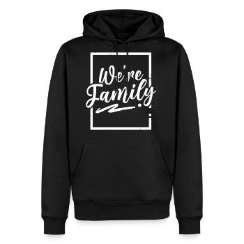 We're Family Reunion Sarcastic Relatives Sayings - Men's Premium Hoodie - black - Front - Nico (187cm) & Julia (174cm)