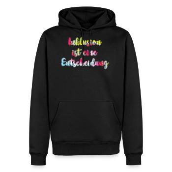 Inclusion is a decision acceptance - Men's Premium Hoodie - black - Front - Nico (187cm) & Julia (174cm)
