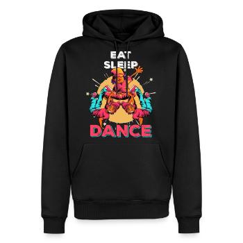 Hip Hop - Men's Premium Hoodie - black - Front - Nico (187cm) & Julia (174cm)