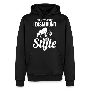 Funny Equestrian Horse Vaulting - Men's Premium Hoodie - black - Front - Nico (187cm) & Julia (174cm)