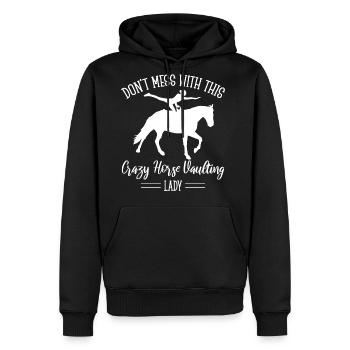 Funny Equestrian Horse Vaulting - Men's Premium Hoodie - black - Front - Nico (187cm) & Julia (174cm)