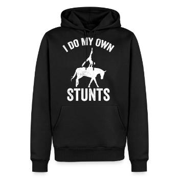 Funny Equestrian Horse Vaulting - Men's Premium Hoodie - black - Front - Nico (187cm) & Julia (174cm)