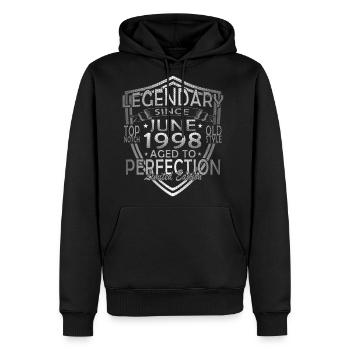 June 1998 | Born 1998 | Born in June - Men's Premium Hoodie - black - Front - Nico (187cm) & Julia (174cm)