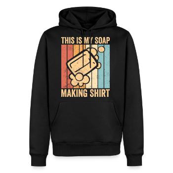 Funny Soap Making Soap Maker - Men's Premium Hoodie - black - Front - Nico (187cm) & Julia (174cm)