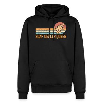 Soap Making Soap Dealer - Men's Premium Hoodie - black - Front - Nico (187cm) & Julia (174cm)