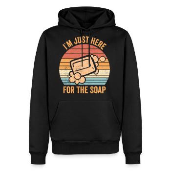 Funny Soap Making Soap Maker - Men's Premium Hoodie - black - Front - Nico (187cm) & Julia (174cm)