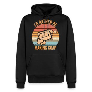 Funny Soap Making Soap Maker - Men's Premium Hoodie - black - Front - Nico (187cm) & Julia (174cm)