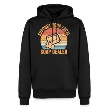 Funny Soap Making Soap Maker - Men's Premium Hoodie - black - Front - Nico (187cm) & Julia (174cm)