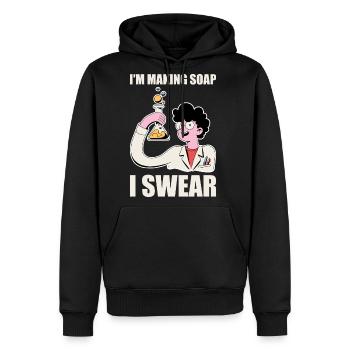 Funny Soap Making Soap Maker - Men's Premium Hoodie - black - Front - Nico (187cm) & Julia (174cm)