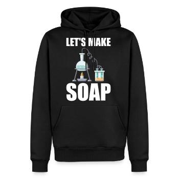 Soap Making Soap Maker - Men's Premium Hoodie - black - Front - Nico (187cm) & Julia (174cm)