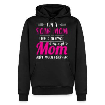 Soap Making - Men's Premium Hoodie - black - Front - Nico (187cm) & Julia (174cm)