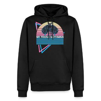 Mothman Cryptid Cryptozoology Retro - Men's Premium Hoodie - black - Front - Nico (187cm) & Julia (174cm)