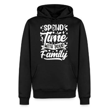 Spend Time With Your Family Reunion Relatives - Men's Premium Hoodie - black - Front - Nico (187cm) & Julia (174cm)