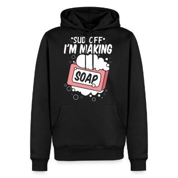 Soap Making Soap Maker Soapologist - Men's Premium Hoodie - black - Front - Nico (187cm) & Julia (174cm)