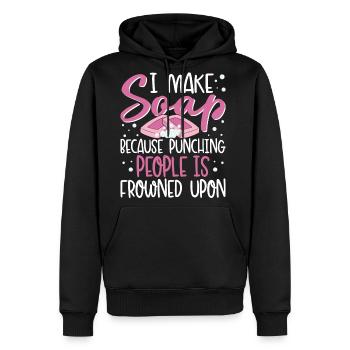 Soap Making Soap Maker Soapologist - Men's Premium Hoodie - black - Front - Nico (187cm) & Julia (174cm)