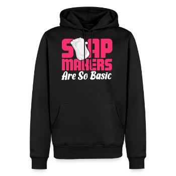 Soap Making Soap Maker Soapologist - Men's Premium Hoodie - black - Front - Nico (187cm) & Julia (174cm)