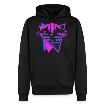 Mothman Cryptid Cryptozoology Retro - Men's Premium Hoodie - black - Front - Nico (187cm) & Julia (174cm)