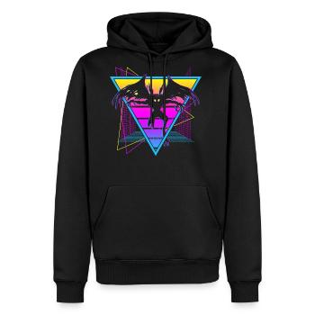 Mothman Cryptid Cryptozoology Retro - Men's Premium Hoodie - black - Front - Nico (187cm) & Julia (174cm)