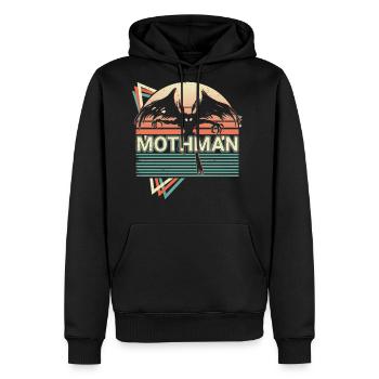 Mothman Cryptid Cryptozoology Retro - Men's Premium Hoodie - black - Front - Nico (187cm) & Julia (174cm)