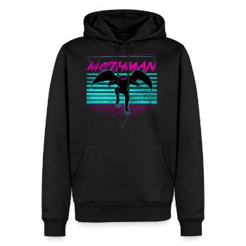 Mothman Cryptid Cryptozoology Retro - Men's Premium Hoodie - black - Front - Nico (187cm) & Julia (174cm)