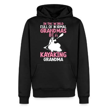 Kayak Grand-mère Kayakiste Grand-mère - Molleton à capuche Premium pour homme - noir - Devant - Nico (187cm) & Julia (174cm)