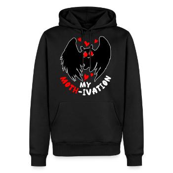 Mothman Cryptid Cryptozoology - Men's Premium Hoodie - black - Front - Nico (187cm) & Julia (174cm)