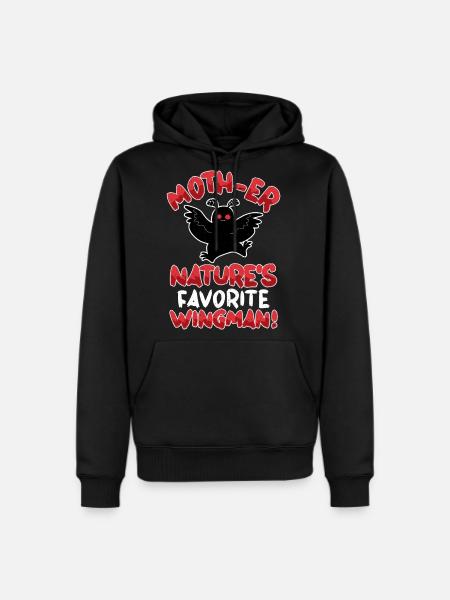 Mothman Cryptid Cryptozoology - Men's Premium Hoodie - black