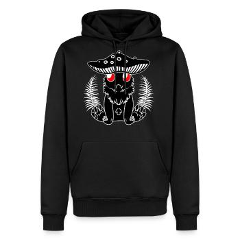 Mothman Mushroom Cryptid Cryptozoology - Men's Premium Hoodie - black - Front - Nico (187cm) & Julia (174cm)