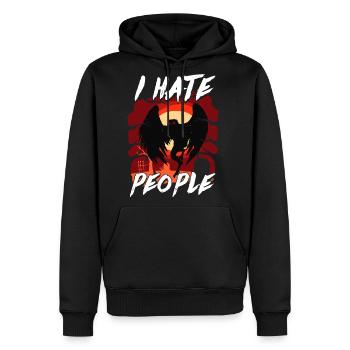 Mothman Cryptid Cryptozoology - Men's Premium Hoodie - black - Front - Nico (187cm) & Julia (174cm)