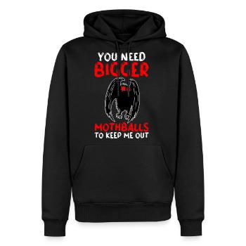 Funny Mothman Cryptid Cryptozoology - Men's Premium Hoodie - black - Front - Nico (187cm) & Julia (174cm)