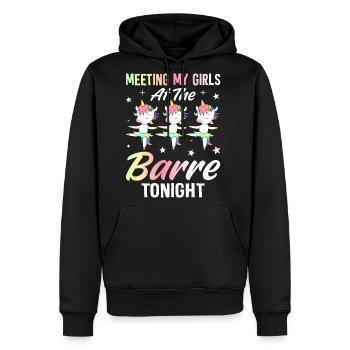 Exercise Workout - Men's Premium Hoodie - black - Front - Nico (187cm) & Julia (174cm)