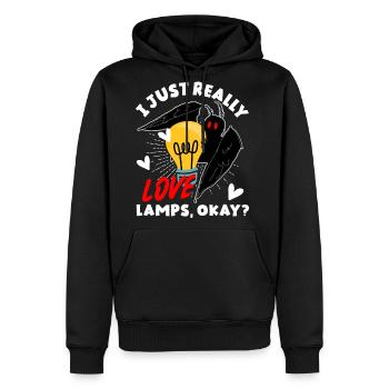 Funny Mothman Cryptid Cryptozoology - Men's Premium Hoodie - black - Front - Nico (187cm) & Julia (174cm)