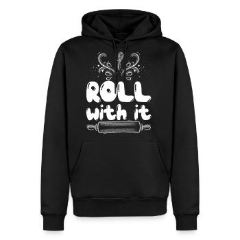 Baking Lovers Roll with It Baking Fans Baking - Men's Premium Hoodie - black - Front - Nico (187cm) & Julia (174cm)