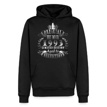 December 1993 Anniversary December 1993 December - Men's Premium Hoodie - black - Front - Nico (187cm) & Julia (174cm)