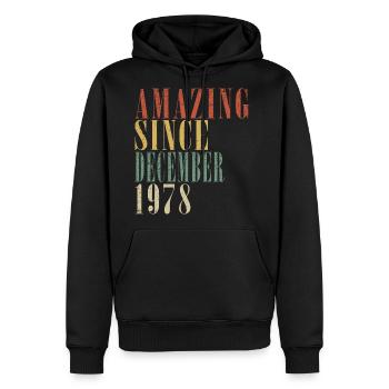December 1978 Anniversary December 1978 December - Men's Premium Hoodie - black - Front - Nico (187cm) & Julia (174cm)