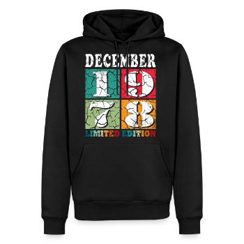 December 1978 Anniversary December 1978 December - Men's Premium Hoodie - black - Front - Nico (187cm) & Julia (174cm)