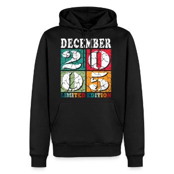 December 2005 Anniversary December 2005 December - Men's Premium Hoodie - black - Front - Nico (187cm) & Julia (174cm)