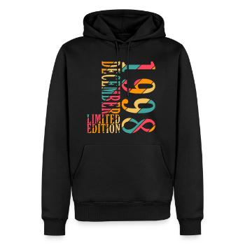 December 1998 Anniversary December 1998 December - Men's Premium Hoodie - black - Front - Nico (187cm) & Julia (174cm)