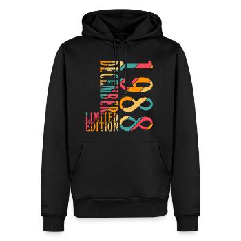 December 1988 Anniversary December 1988 December - Men's Premium Hoodie - black - Front - Nico (187cm) & Julia (174cm)