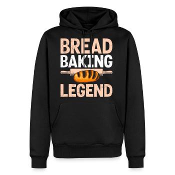 Bread Baking Hobby Bread Baking Legend Bread Fan - Men's Premium Hoodie - black - Front - Nico (187cm) & Julia (174cm)