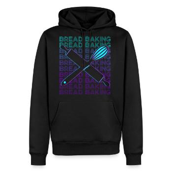 Bread Baking Bread Baker Bakery Retro - Men's Premium Hoodie - black - Front - Nico (187cm) & Julia (174cm)