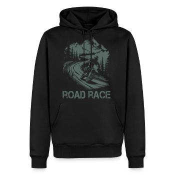 Motorrad Motocross Motorsport Road Race - Men's Premium Hoodie - black - Front - Nico (187cm) & Julia (174cm)