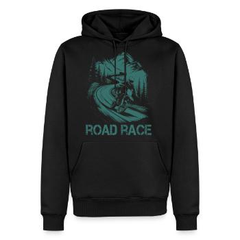 Motorrad Motocross Motorsport Road Race - Men's Premium Hoodie - black - Front - Nico (187cm) & Julia (174cm)