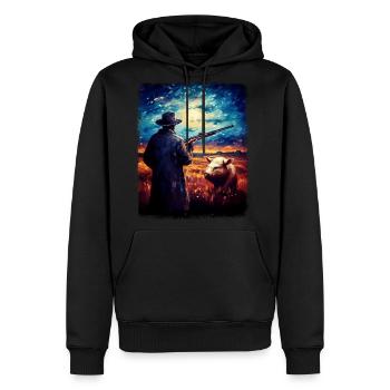 Hog Hunter Hog Hunting Starry Night Painting - Men's Premium Hoodie - black - Front - Nico (187cm) & Julia (174cm)