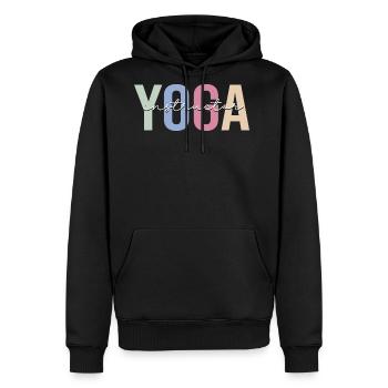 Yoga Instructor Yoga Teacher - Men's Premium Hoodie - black - Front - Nico (187cm) & Julia (174cm)
