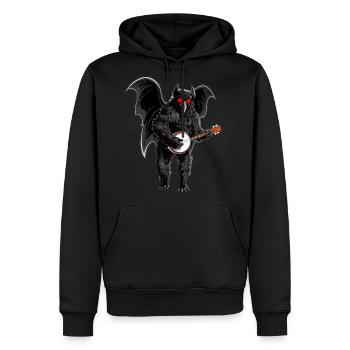 Mothman Cryptozoology Cryptid Bluegrass Banjo Play - Men's Premium Hoodie - black - Front - Nico (187cm) & Julia (174cm)