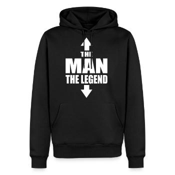 The Man The Legend Spring Break Macho Casanova - Men's Premium Hoodie - black - Front - Nico (187cm) & Julia (174cm)