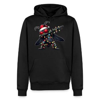 Dabbing Mothman Cryptozoology Cryptid Cute - Men's Premium Hoodie - black - Front - Nico (187cm) & Julia (174cm)