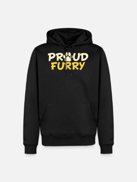 Furry Fandom Furries Fursona Proud Furry - Men's Premium Hoodie - black