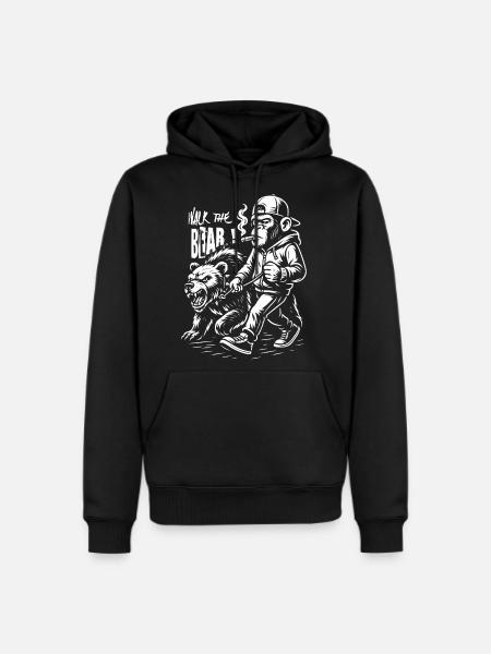 Walk the Bear Streetwear Chimp - Men's Premium Hoodie - black